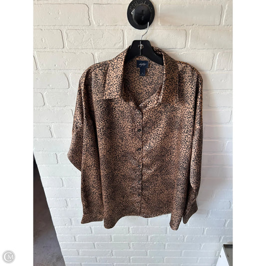 Top Long Sleeve By Daytrip In Animal Print, Size: Xl