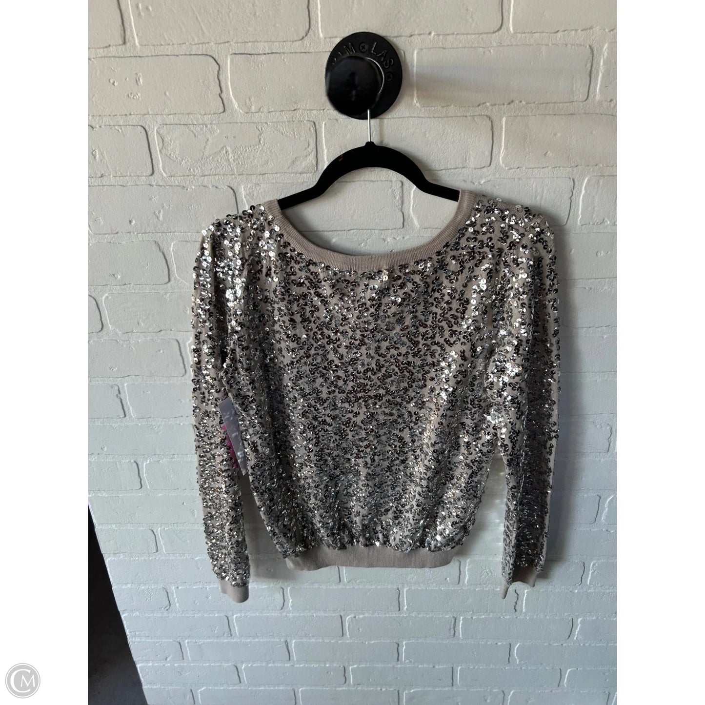 Sweater By H&m In Silver & Tan, Size: S