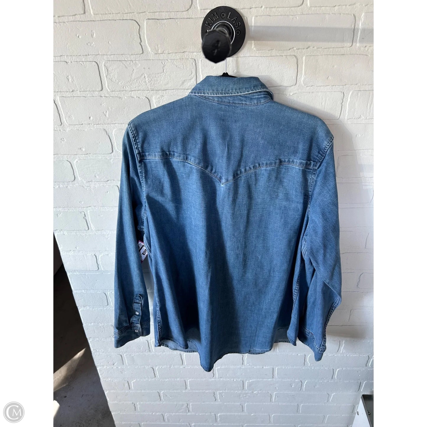 Top Long Sleeve By Levis In Blue Denim, Size: 2x