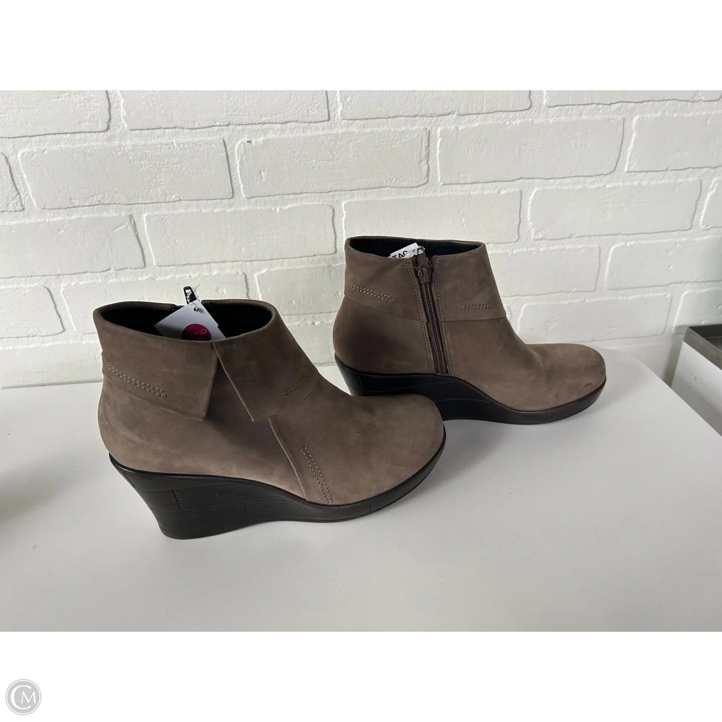 Boots Ankle Heels By Abeo In Brown, Size: 8.5