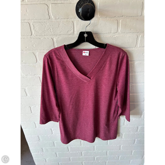 Top 3/4 Sleeve Basic By Clothes Mentor In Red, Size: S