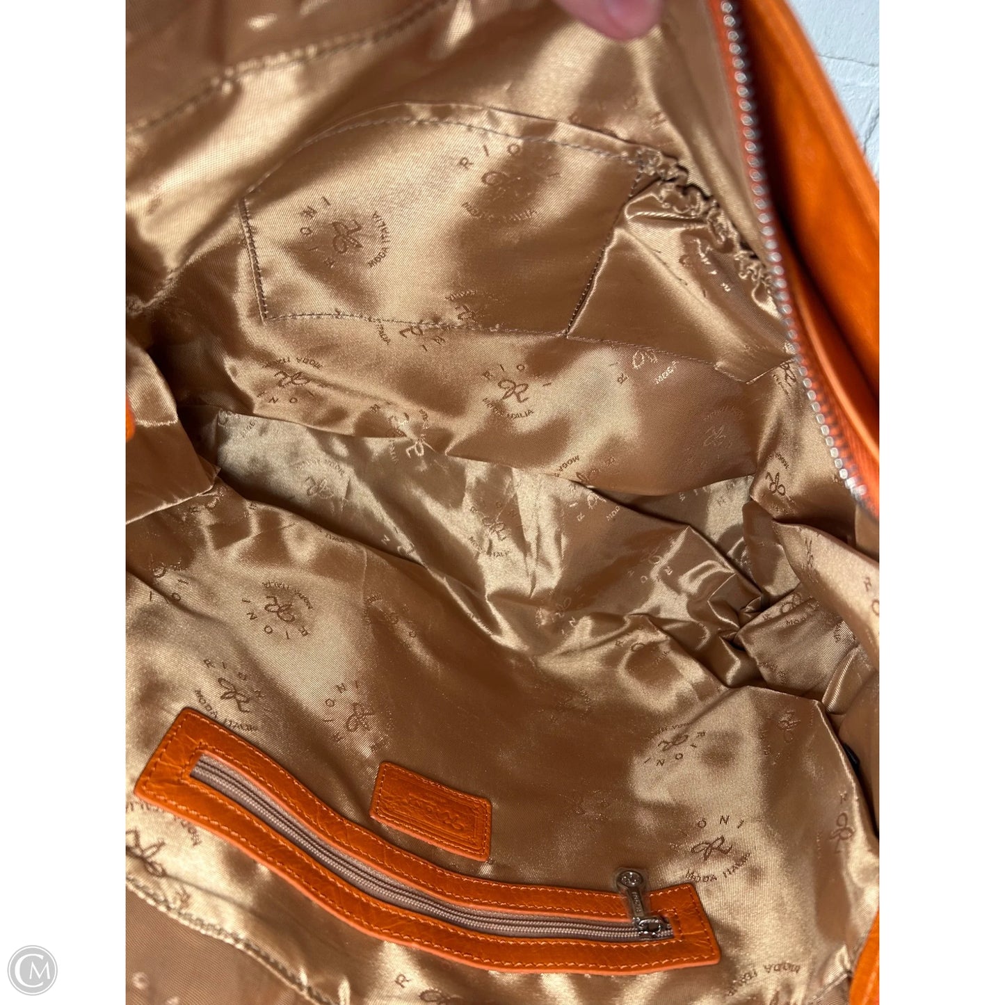 Handbag Leather By Cma, Size: Large