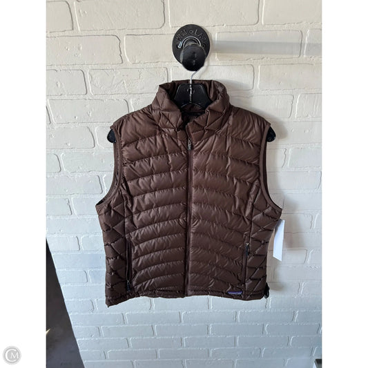 Vest Puffer & Quilted By Patagonia In Brown, Size: L