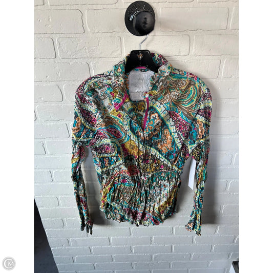 Top Long Sleeve By Curio In Blue & Yellow, Size: Xl