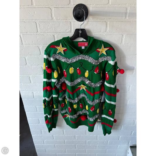 Sweater By Clothes Mentor In Green & Red, Size: S