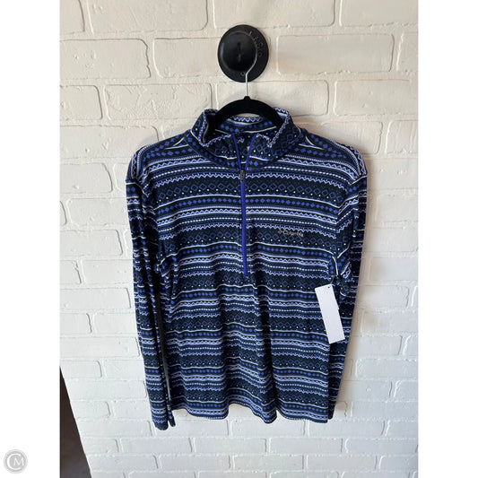 Top Long Sleeve By Columbia In Black & Blue, Size: L