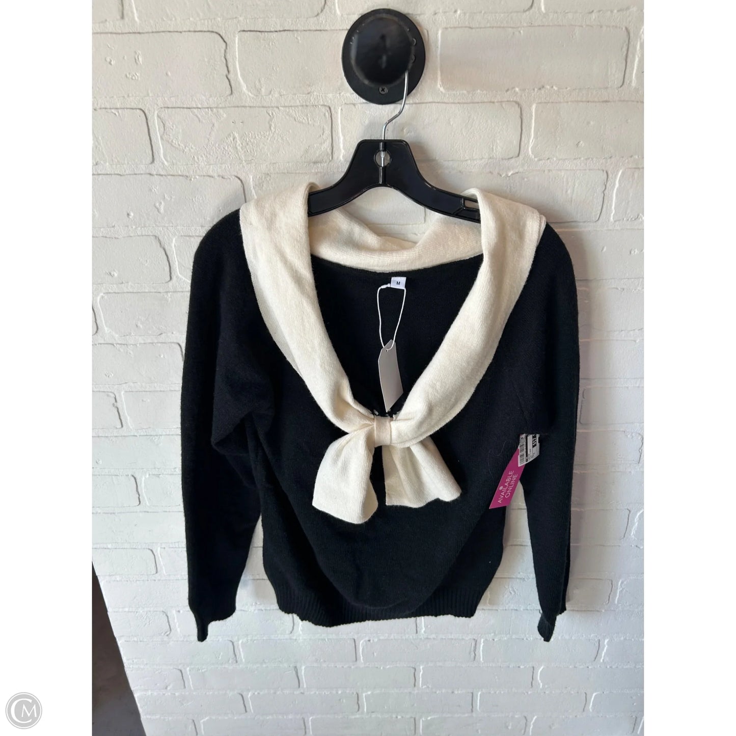 Sweater By Cme In Black & Cream, Size: M
