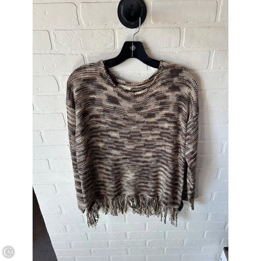 Sweater By Mystree In Brown & Grey, Size: M