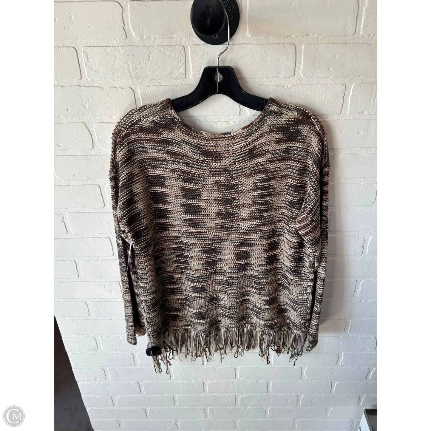 Sweater By Mystree In Brown & Grey, Size: M