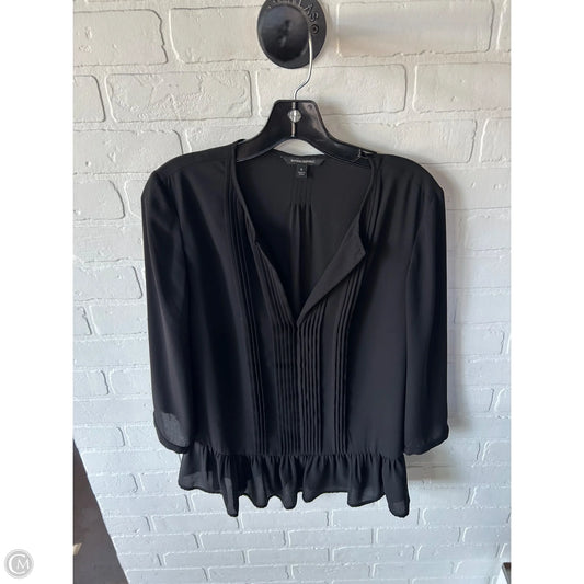 Top Long Sleeve By Banana Republic In Black, Size: S