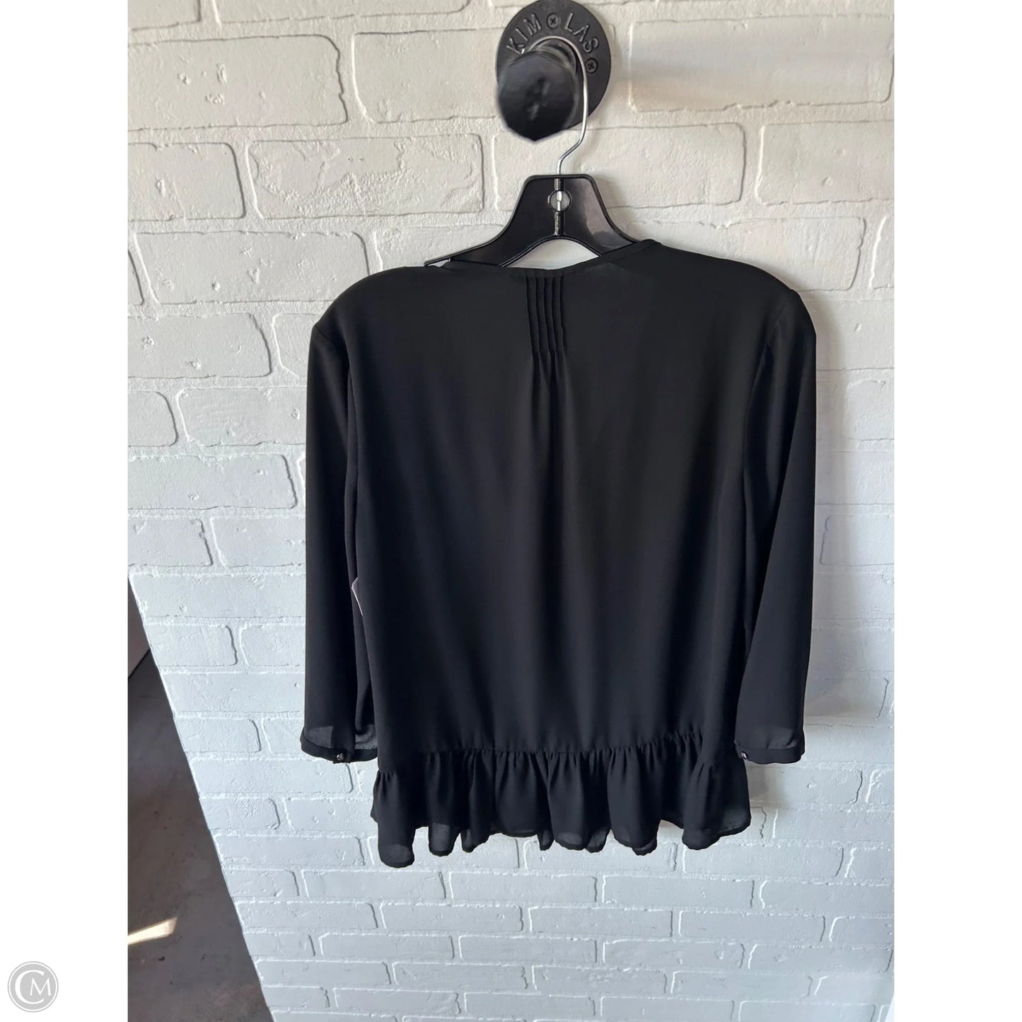 Top Long Sleeve By Banana Republic In Black, Size: S