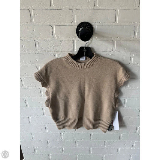 Vest Sweater By Anna & Ava In Tan, Size: S