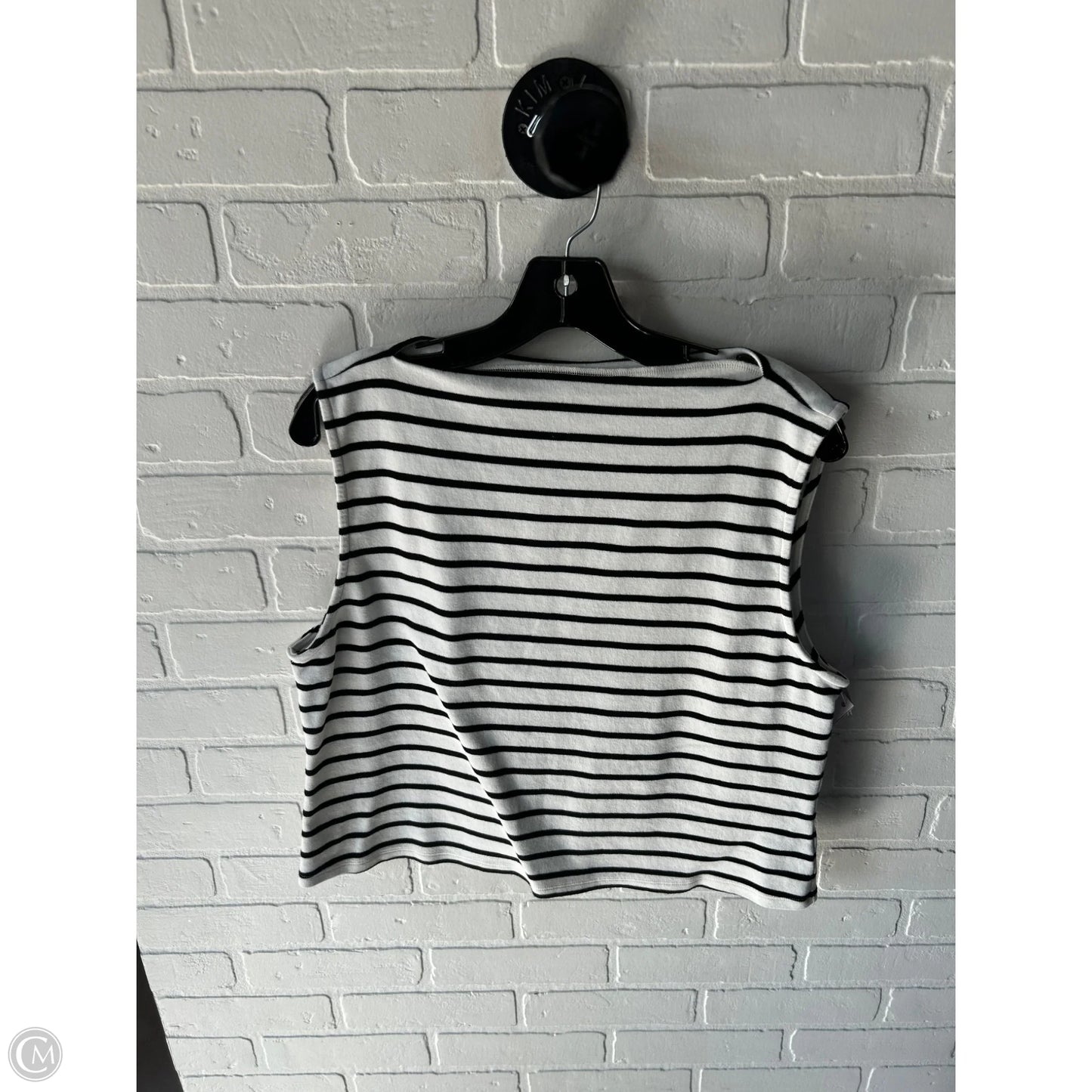 Top Sleeveless By Marled In Black & White, Size: Xl