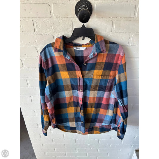 Top Long Sleeve By Sonoma In Blue & Gold, Size: L