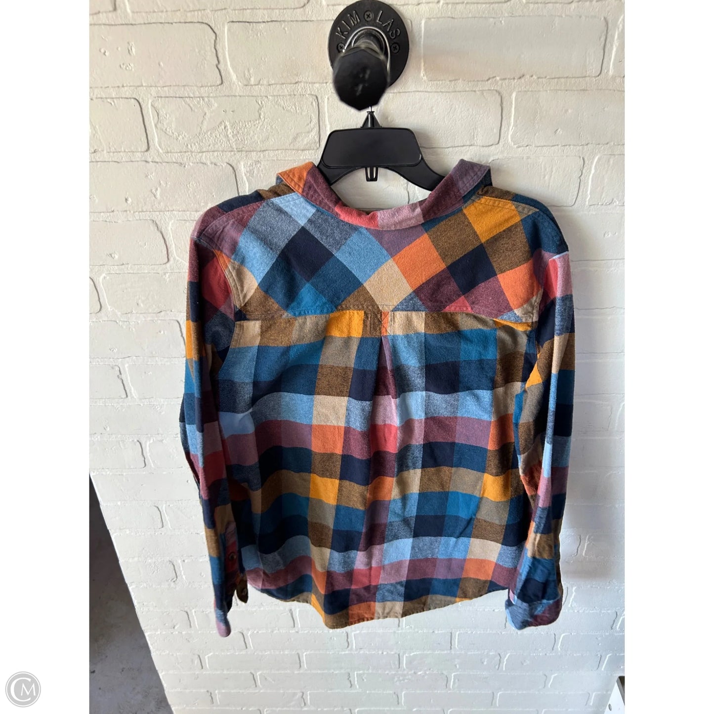 Top Long Sleeve By Sonoma In Blue & Gold, Size: L