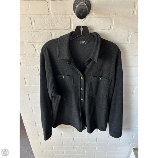 Jacket Shirt By Members Mark In Grey, Size: M