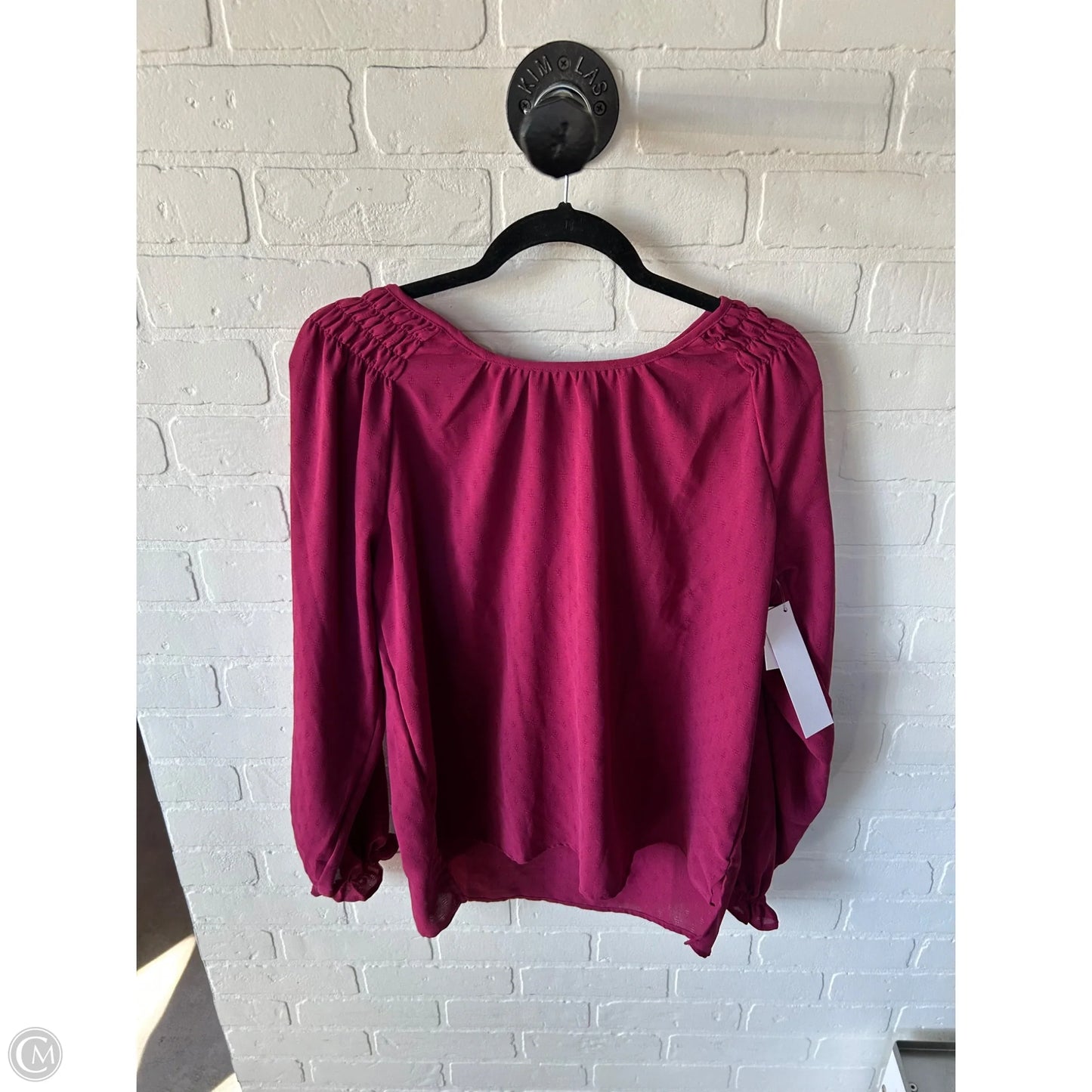 Top Long Sleeve By Jessica Simpson In Red, Size: S