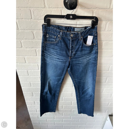 Jeans Straight By Ag Jeans In Blue Denim, Size: 2