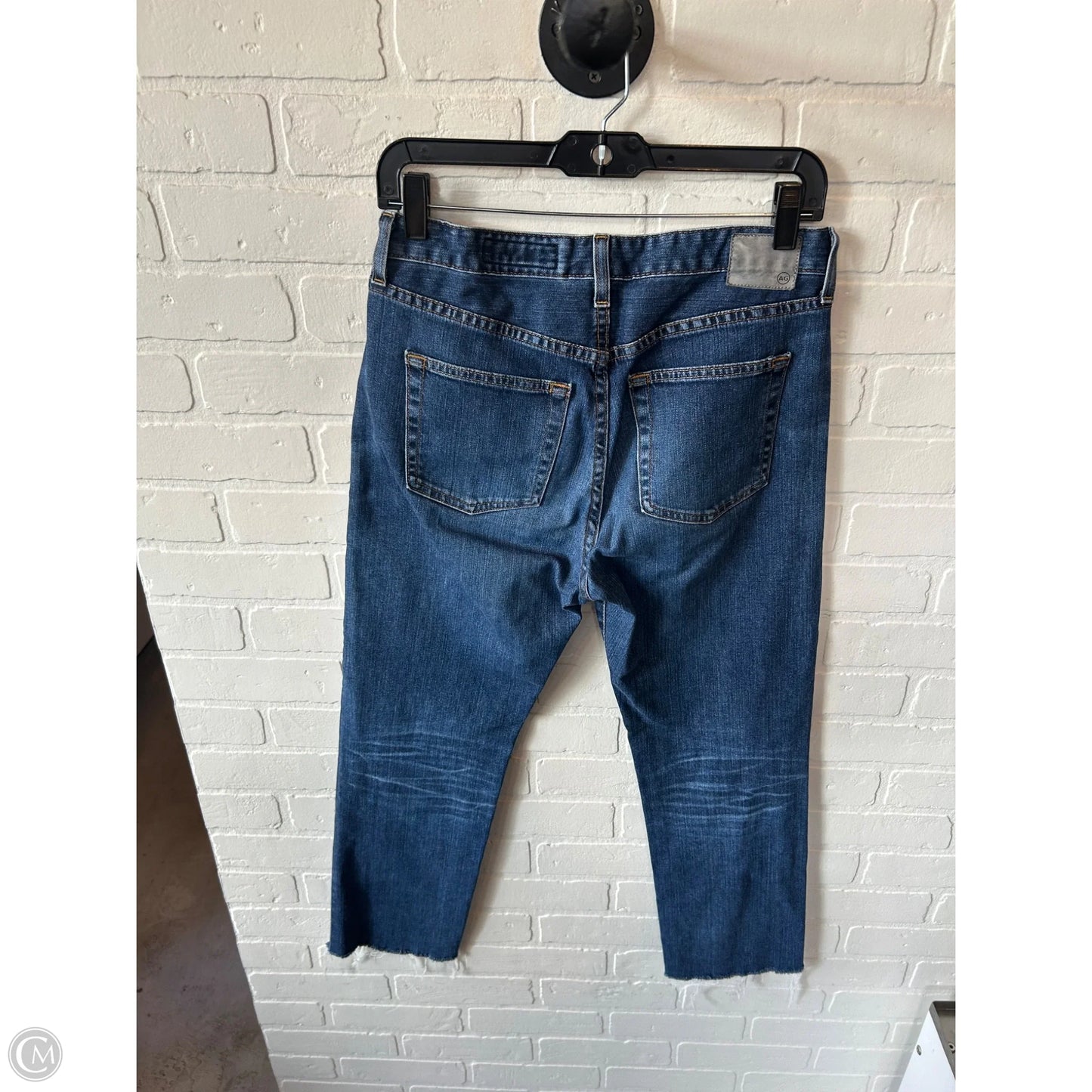 Jeans Straight By Ag Jeans In Blue Denim, Size: 2