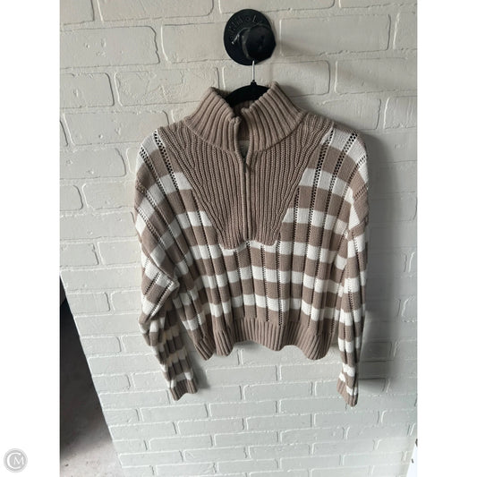 Sweater By A New Day In Tan & White, Size: L