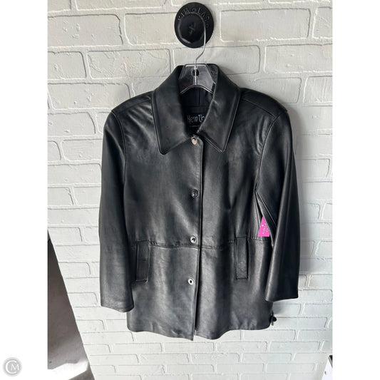 Jacket Leather By New York And Co In Black, Size: S