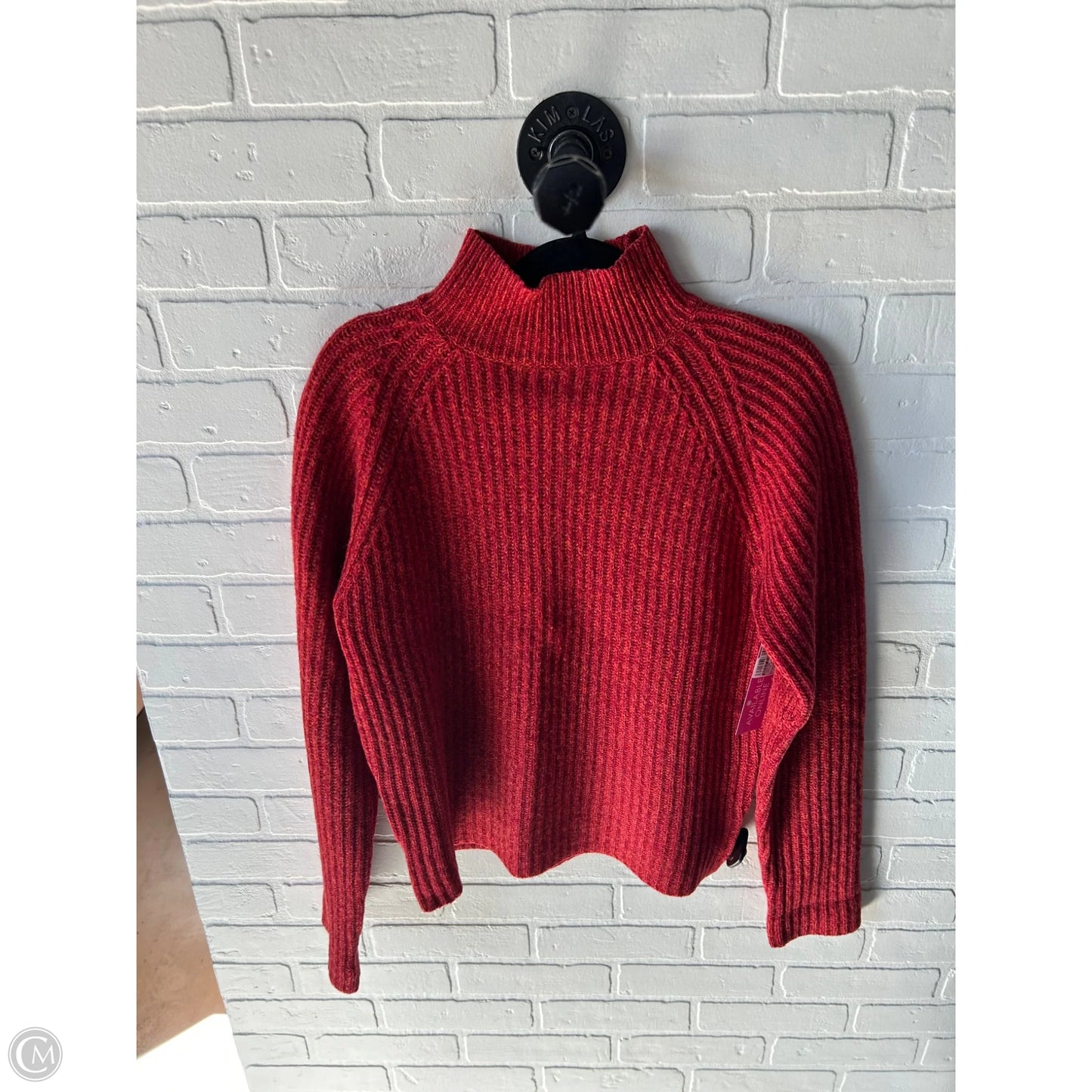 Sweater By Buckle Black In Orange & Red, Size: L