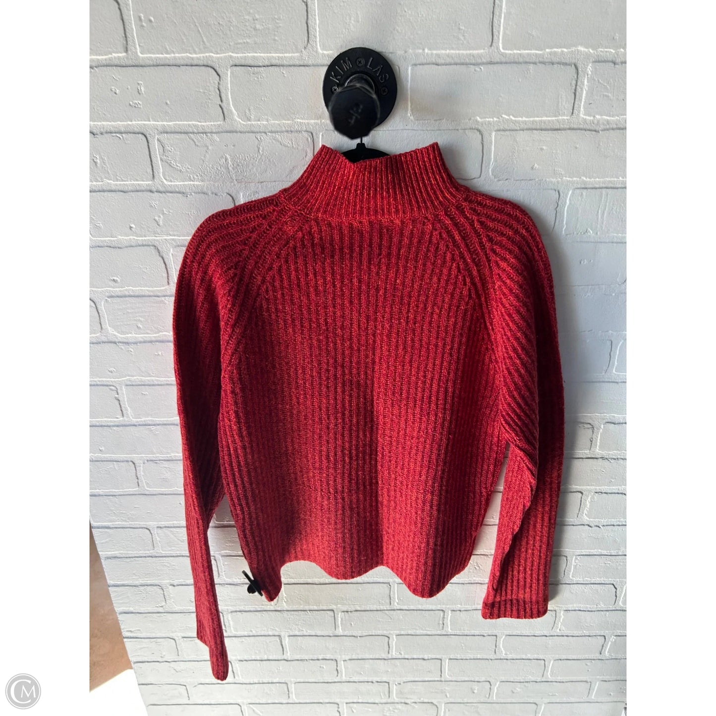Sweater By Buckle Black In Orange & Red, Size: L