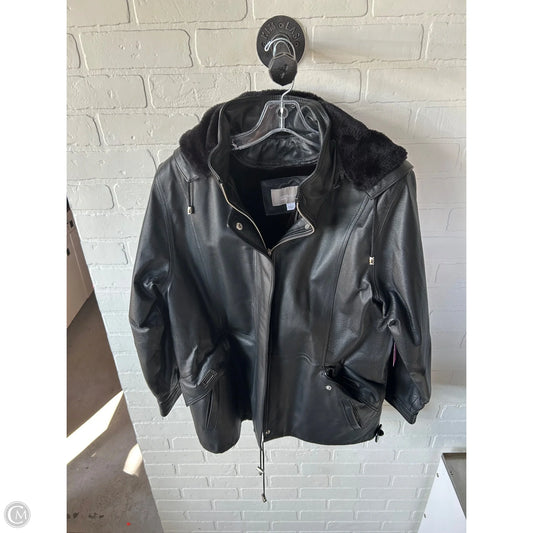 Coat Leather By Croft And Barrow In Black, Size: L