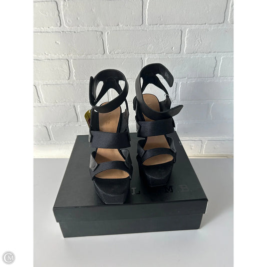 Sandals Heels Wedge By Bare Traps In Black, Size: 8