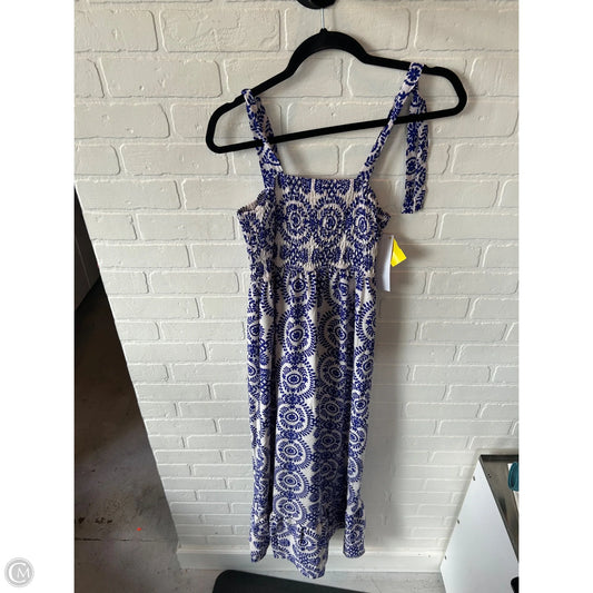Dress Casual Maxi By Cupshe In Blue & White, Size: M