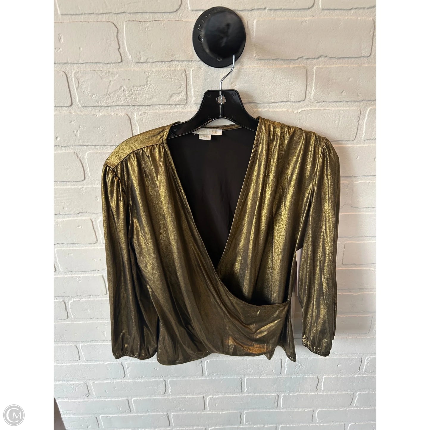 Top Long Sleeve By Cmc In Gold, Size: M