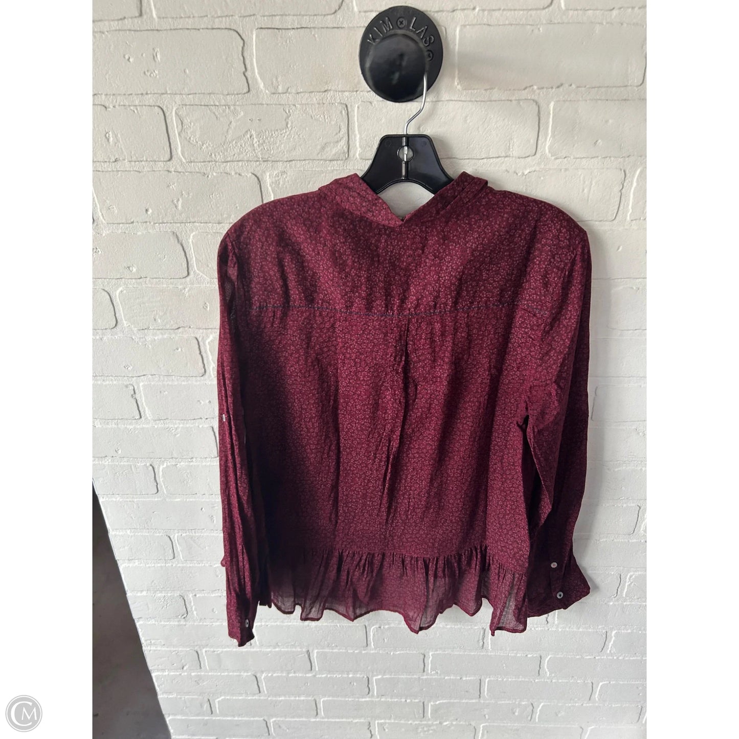 Top Long Sleeve By Cmc In Red, Size: Sp