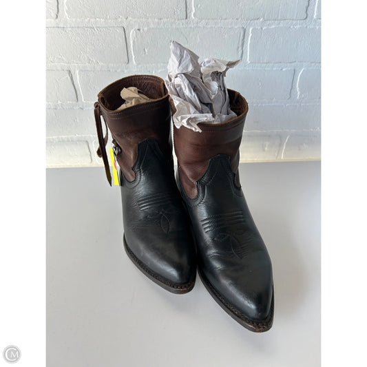 Boots Designer By Frye In Black & Brown, Size: 8
