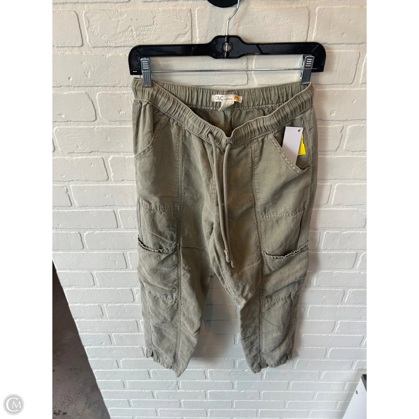 Pants Linen By C And C In Green, Size: 4