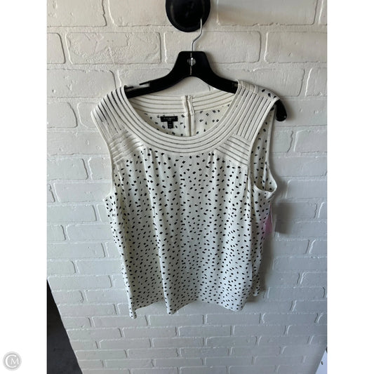 Top Sleeveless By Talbots In Black & Cream, Size: Xl