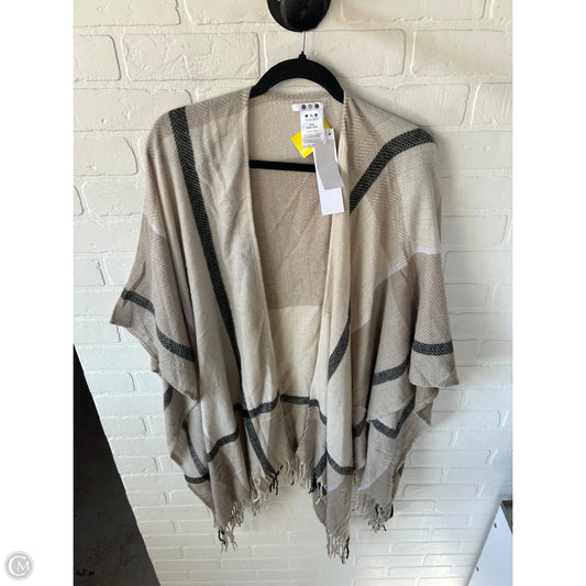 Shawl By Three Dots In Black & Tan, Size: Osfm