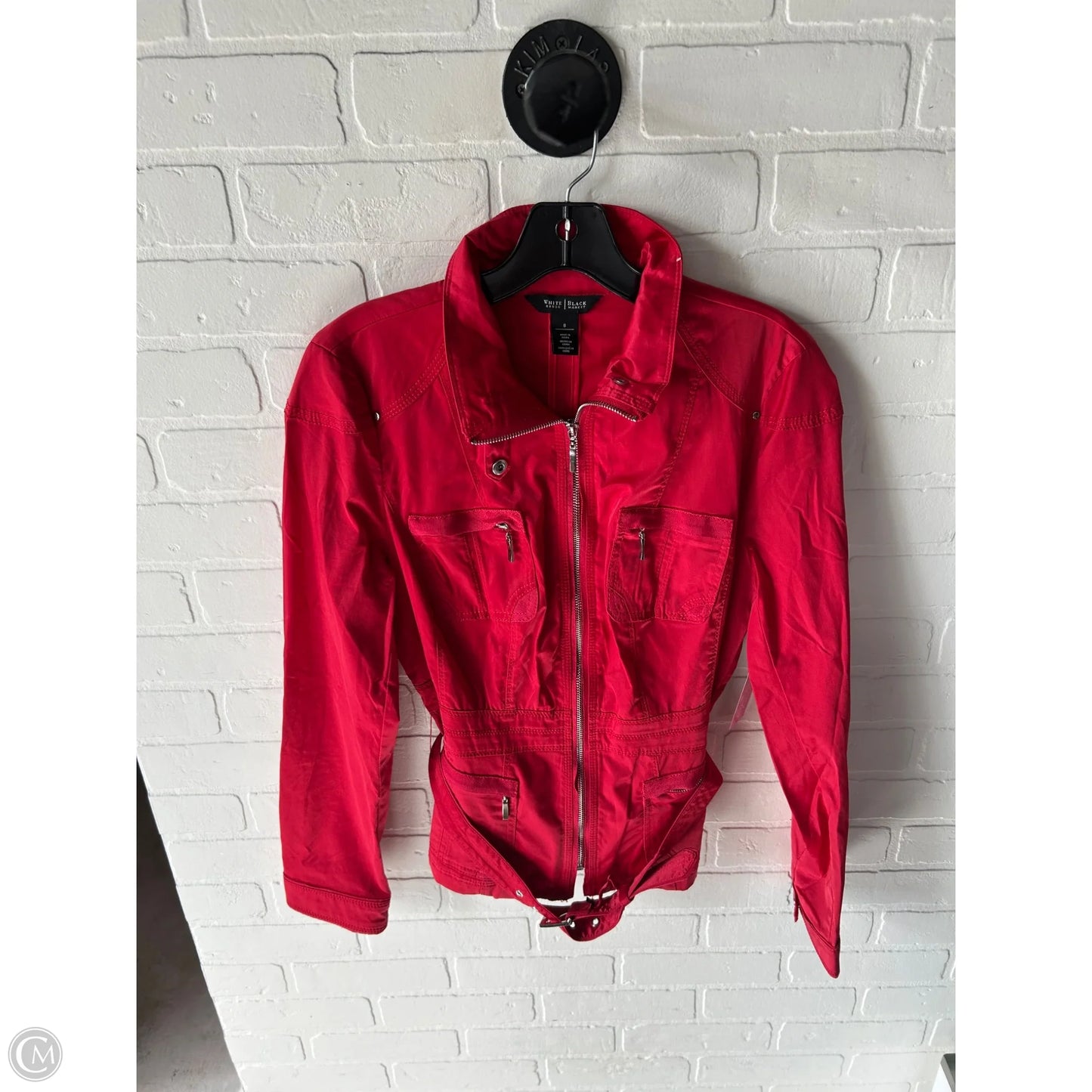 Jacket Moto By White House Black Market In Red, Size: M