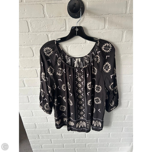 Top 3/4 Sleeve By Grand And Greene In Grey, Size: M