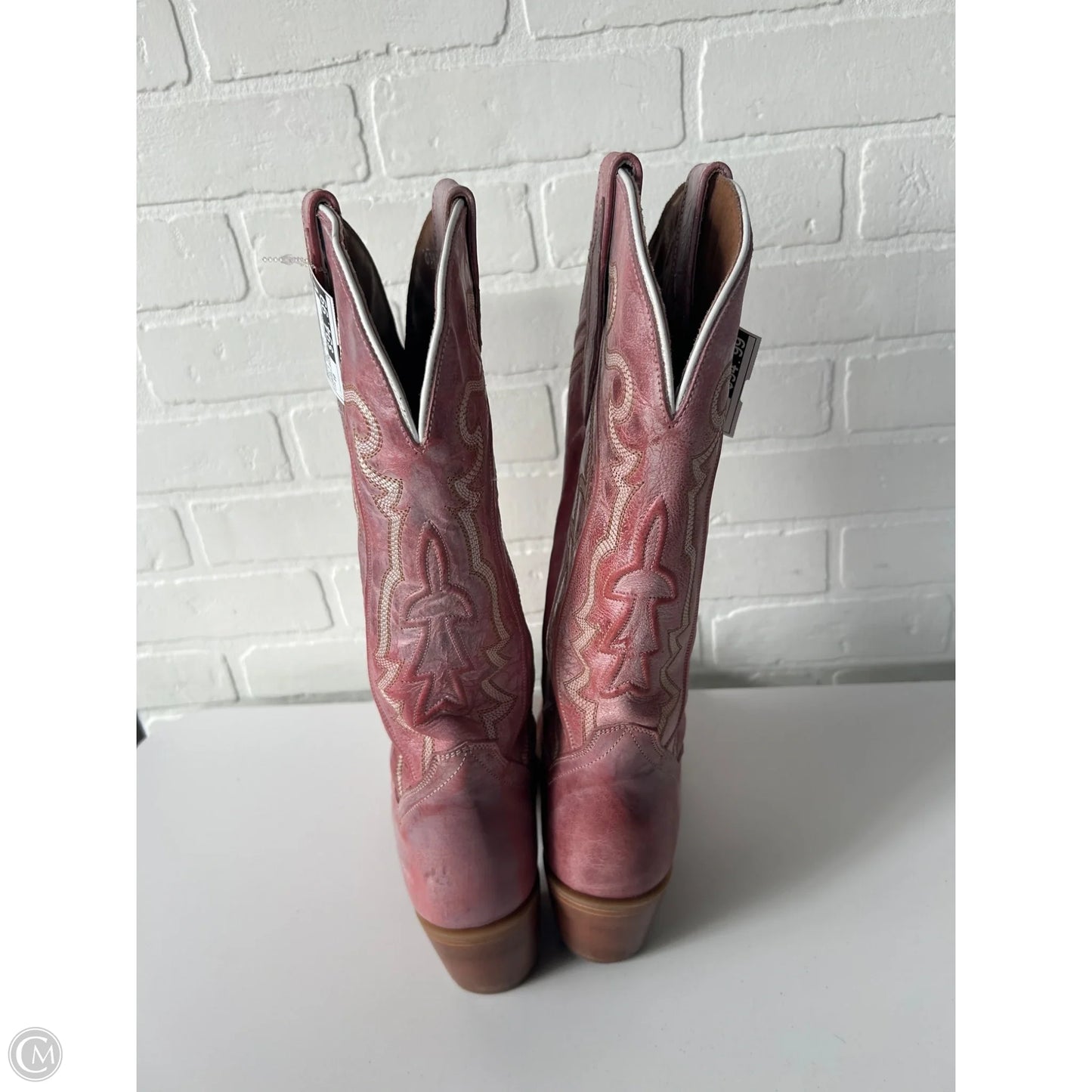 Boots Western By Dan Post In Pink & Tan, Size: 10
