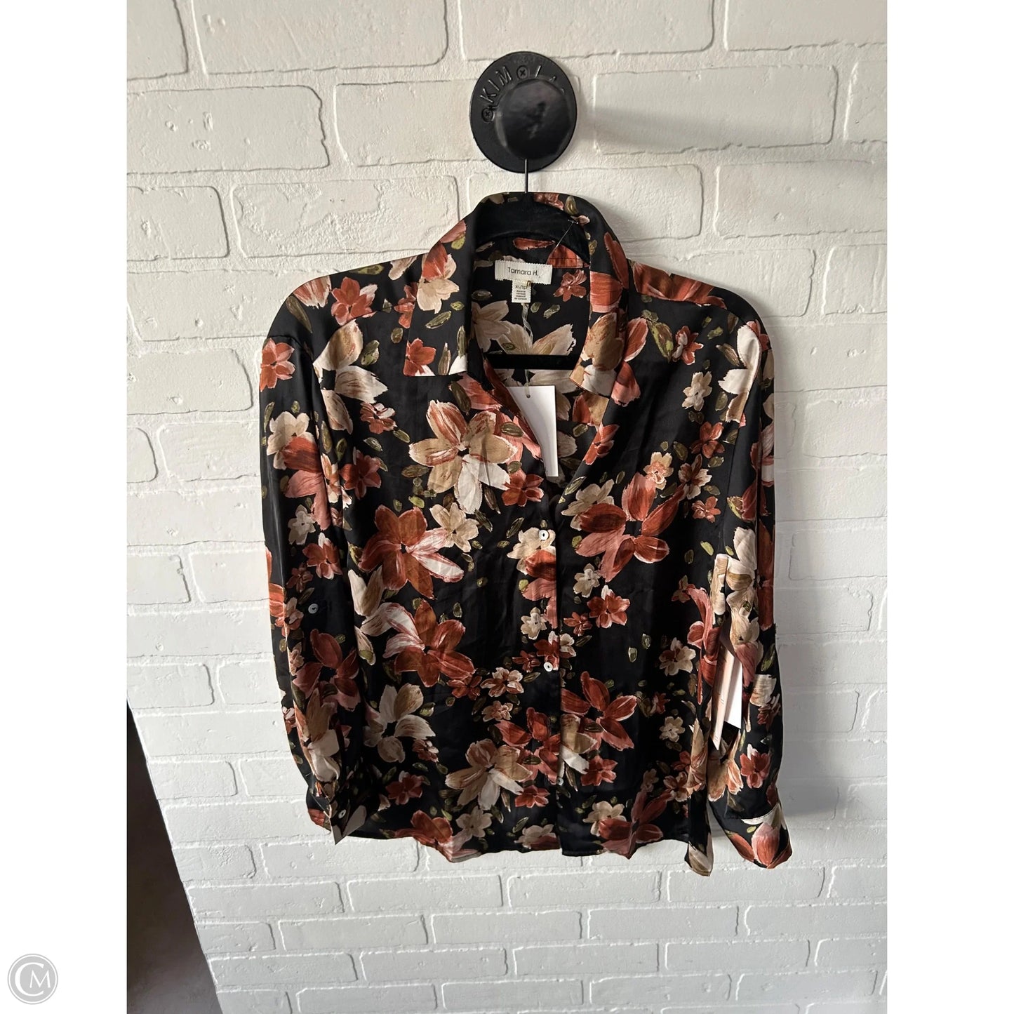 Top Long Sleeve By Tamara H In Black & Brown, Size: Xs