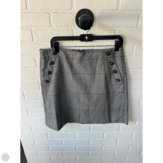 Skirt Mini & Short By Loft In Black & White, Size: 10
