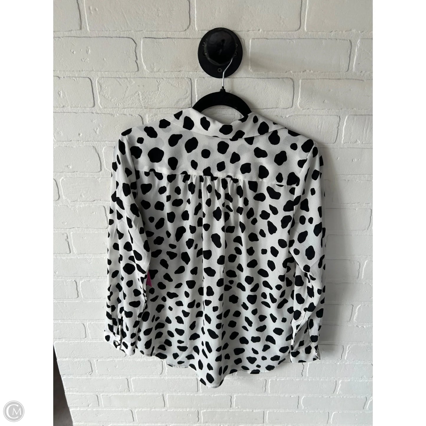 Top Long Sleeve By Ann Taylor In Black & White, Size: Mp