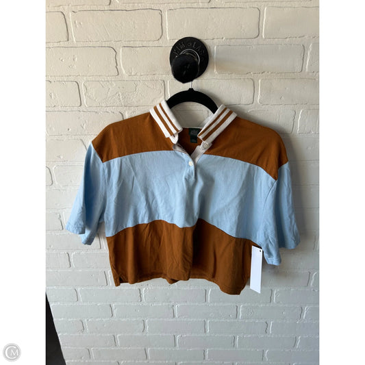 Top Short Sleeve By Wild Fable In Blue & Brown, Size: S