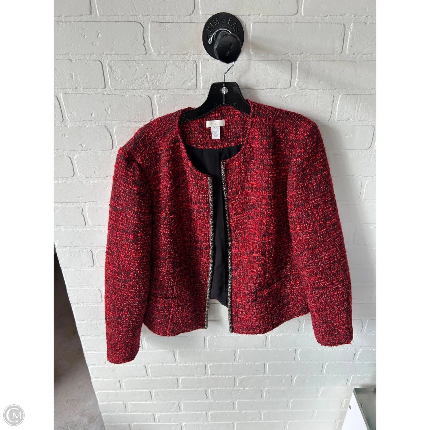 Blazer By Chicos In Red, Size: L