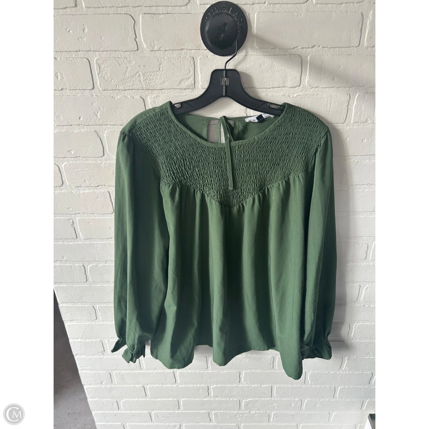 Top Long Sleeve By Michelle Mcdowell In Green, Size: L