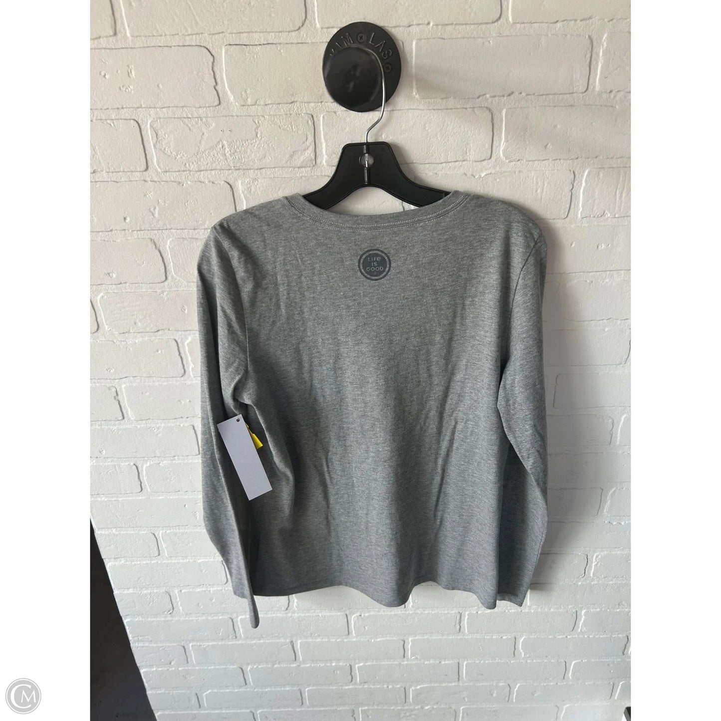 Top Long Sleeve Basic By Life Is Good In Grey & Red, Size: S
