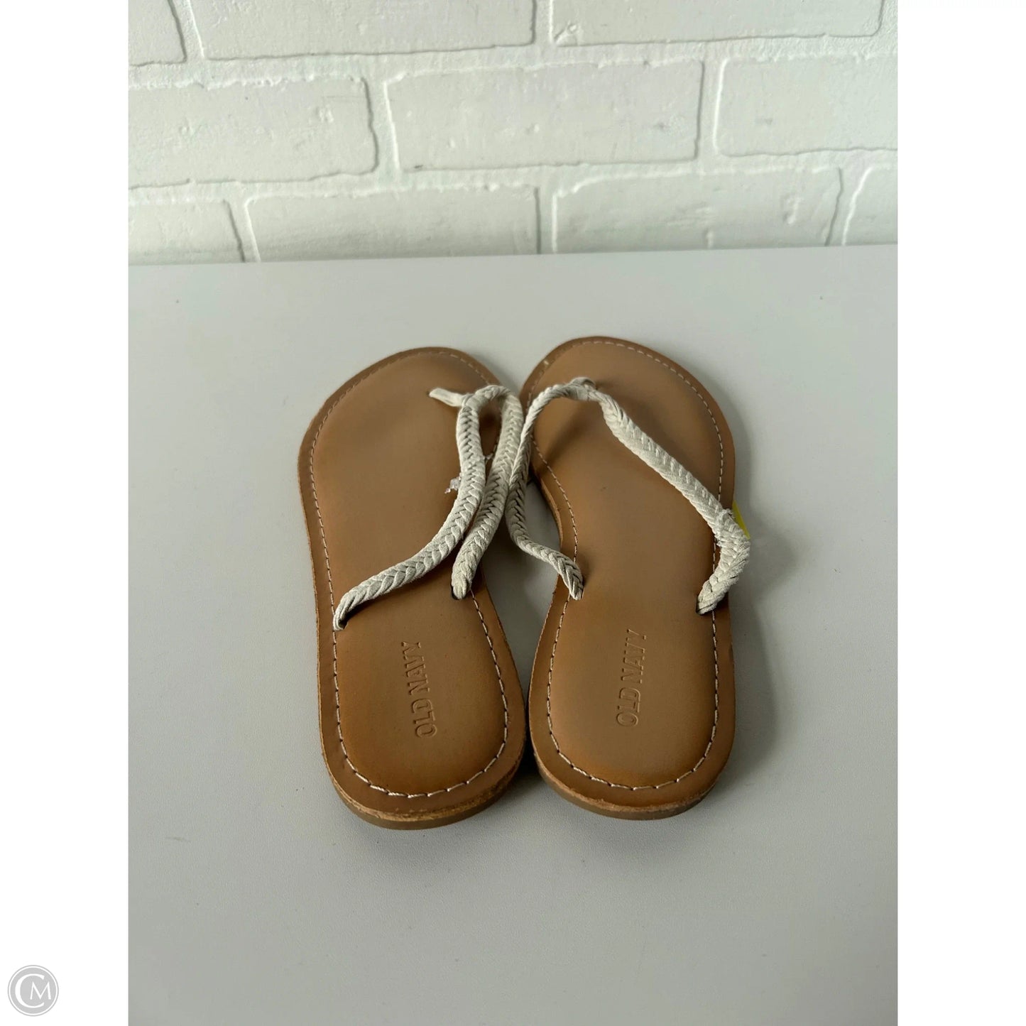 Sandals Flip Flops By Old Navy In Cream & Tan, Size: 9