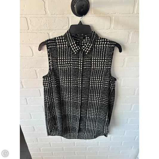 Top Sleeveless By J. Crew In Black & Cream, Size: S