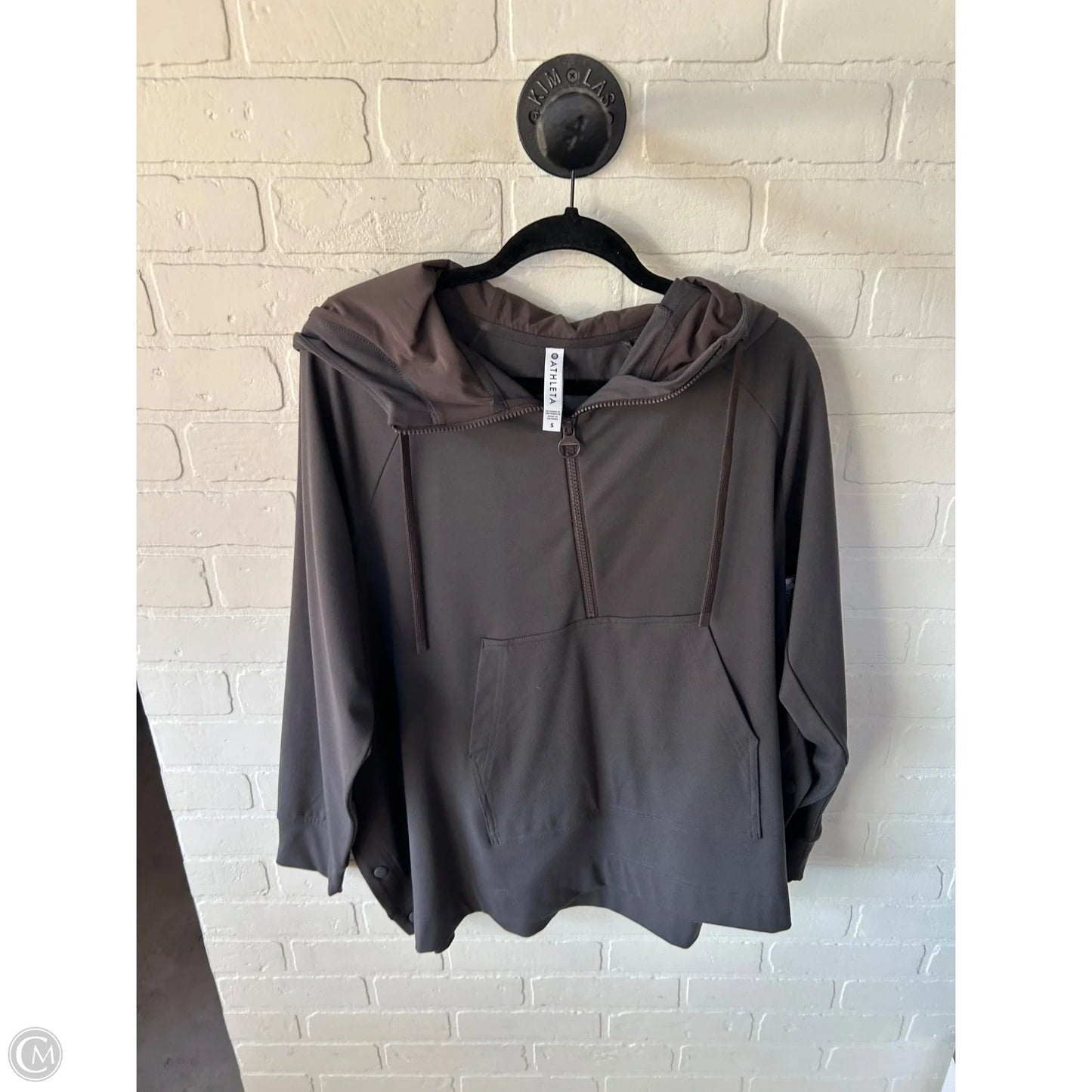 Athletic Sweatshirt Hoodie By Athleta In Grey, Size: S