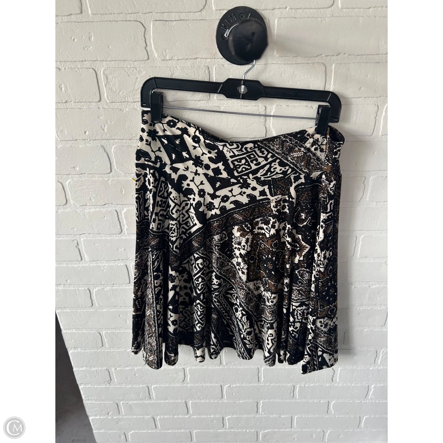 Skirt Mini & Short By Chaps In Black & Cream, Size: 8